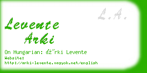 levente arki business card